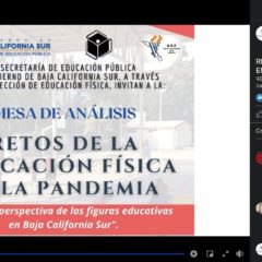 ANALIZAN DOCENTES DE BCS RETOS DE LA EDUCACIÓN FÍSICA DURANTE PANDEMIA