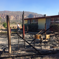 ATIENDEN NECESIDADES DE ALBERGUE DE SAN MIGUEL  DE COMONDÚ QUE FUE AFECTADO POR EL INCENDIO.