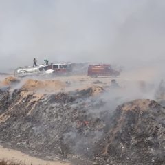 ATIENDEN TRES ÓRDENES DE GOBIERNO REPORTE DE INCENDIO EN RELLENO SANITARIO DE LA PAZ: PROTECCIÓN CIVIL ESTATAL