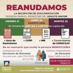 Reanudan en BCS, operativo de actualización del programa Adultos Mayores