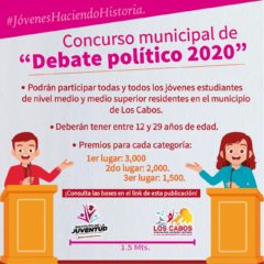 INJUVE Los Cabos te invita a participar en el “Debate Político 2020”