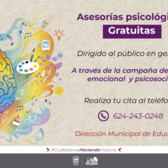 La Dirección Municipal de Educación te brinda Asesorías Psicológicas gratuitas