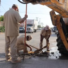 Vecinos del Centro de CSL beneficiados con los trabajos de Oomsapas Los Cabos