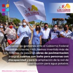 Durante 2020 fueron ejercidos más de 105 mdp en acciones que construyen la nueva historia de Los Cabos