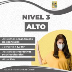 Los Cabos se mantiene en el nivel 3 del Sistema de Alerta Sanitario de BCS