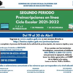 INICIA SEP SEGUNDO PERIODO DE PREINSCRIPCIONES EN LÍNEA PARA INGRESO A EDUCACIÓN BÁSICA