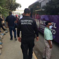 Inspectores del Gobierno de Los Cabos mantienen activa la revisión de las medidas sanitarias en el Transporte Público Federal y Municipal