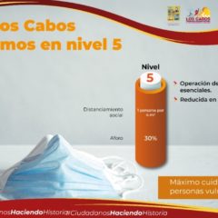 Los Cabos continúa en el nivel 5 del Sistema de Alerta Sanitario de BCS; ¡Cuídate! La seguridad y la salud es responsabilidad de todas y todos