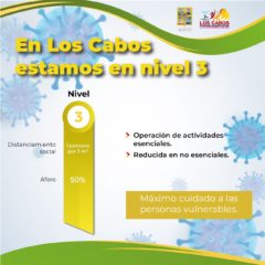 Como resultado de la participación ciudadana, Los Cabos avanza al nivel 3 “Amarillo” del Sistema de Alertas Sanitarias de BCS