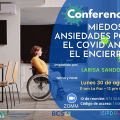 OFRECERÁN CONFERENCIA SOBRE MIEDOS POR COVID A PERSONAS CON DISPACACIDAD