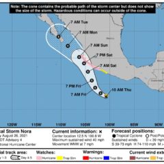 MONITOREA BCS FORMACIÓN DE TORMENTA TROPICAL “NORA” EN EL PACÍFICO