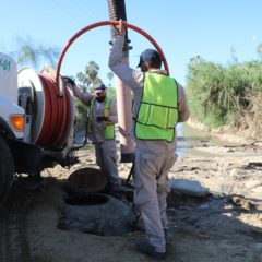 Soluciona Oomsapas Los Cabos con apoyo de Fonatur, los derrames en el callejón del Carrizal SJC