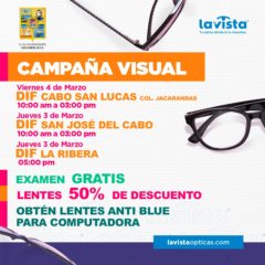 Este 03 y 04 de marzo adquiere tus lentes oftalmológicos a mitad de precio: DIF Los Cabos