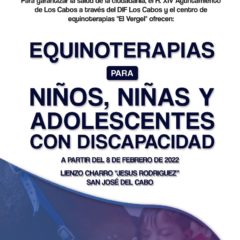 ¡Infórmate! Equinoterapias gratuitas para la niñez con discapacidad intelectual en Los Cabos