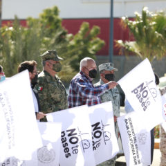 BANDERAZO DE CAMPAÑA DE PREVENCIÓN DE SINIESTROS VIALES  “NO TE PASES”