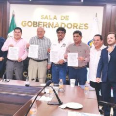 Signan Convenio modificatorio para la  construcción de la planta Desaladora .