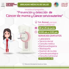 XIV Ayuntamiento de Los Cabos implementará el nuevo programa “Prevención y Detección de Cáncer de Mama y Cervicouterino” a las Brigadas Médicas