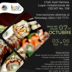 Este 07 de octubre se llevará a cabo el taller “Yo Aprendo Yo Produzco cocinando con inclusión”