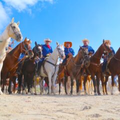 Preservando las tradiciones, abandera el alcalde Oscar Leggs Castro la cabalgata en honor al Santo Patrono San Lucas Evangelista