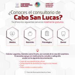 El consultorio médico ubicado en la delegación de Cabo San Lucas atiende de manera gratuita a quien lo requiere: Dirección de Salud