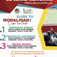 IMDIS Los Cabos invita a la población a tomar el “Curso de Lengua de Señas Mexicana”