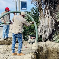 Trabaja el equipo del OOMSAPAS Los Cabos en la reparación del acueducto #2, para garantizar el suministro de agua en sectores de CSL