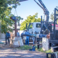 Se restablecerá el servicio de agua en las colonias Los Olivos, Ruiz Cortines y El Campanario, luego de culminar trabajos operativos en el pozo 6