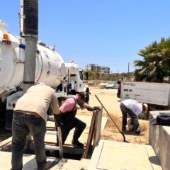 PRIORIZANDO LA SALUD PUBLICA SE REALIZAN LABORES DE MANTENIMIENTO EN LOS CARCAMOS DE AGUAS RESIDUALES EN EL MUNICIPIO DE LOS CABOS