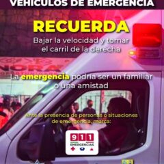 LLAMA LA DIRECCIÓN MUNICIPAL DE SEGURIDAD PÚBLICA A CEDER EL PASO A VEHÍCULOS DE EMERGENCIA