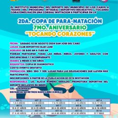 INVITA IMDIS LOS CABOS A PARTICIPAR EN LA PRÓXIMA “COPA DE PARA-NATACIÓN”