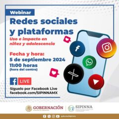 INVITA EL SIPINNA LOS CABOS A PARTICIPAR EN EL WEBINAR SOBRE USO DE REDES SOCIALES Y LA NIÑEZ Y ADOLESCENCIA