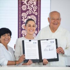 FIRMA CLAUDIA SHEINBAUM Y GOBERNADOR VCC CONVENIO PARA INICIAR EL PROGRAMA “VIVIENDA PARA EL BIENESTAR” EN BAJA CALIFORNIA SUR