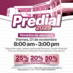 Cajas para pago del Predial trabajarán con normalidad el 01 de noviembre