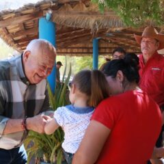 VISITA GOBERNADOR DEL ESTADO RANCHERÍAS EN LA SIERRA DE SANTA CRUZ, EN MULEGÉ