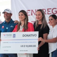 Recibió Presidenta Honoraria de Sistema DIF Los Cabos donativo de “World Wide TechnologyChampionship”