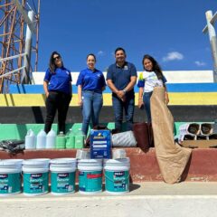 Con donación de materiales, mejorarán instalaciones de la cancha Leonardo Gastélum en Cabo San Lucas