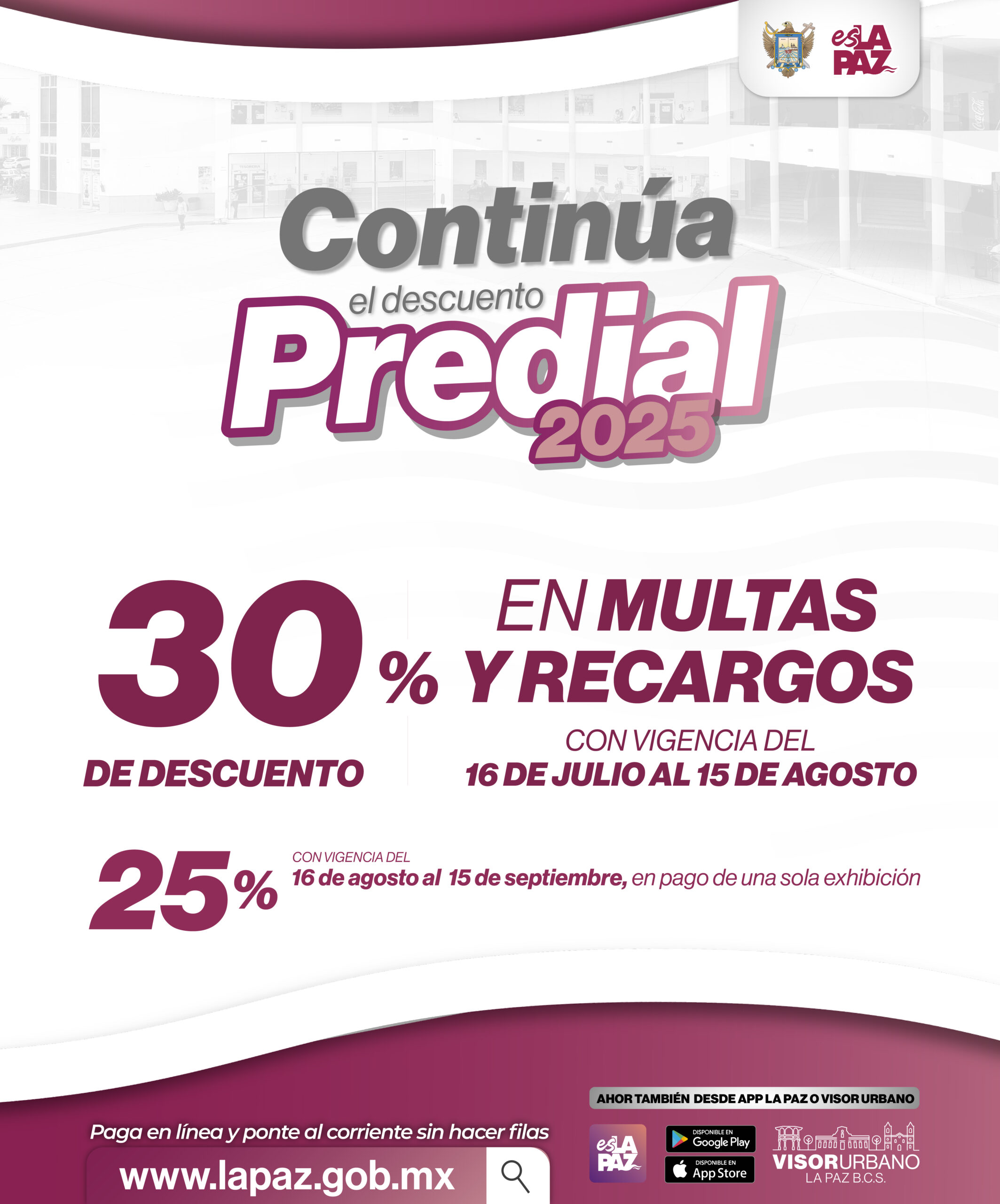 Continúa el programa de descuento predial con el 30% en multas y ...